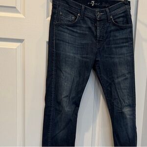 7 For All Mankind Dark Wash rhigby Slim Jeans. Size 30. Excellent condition.